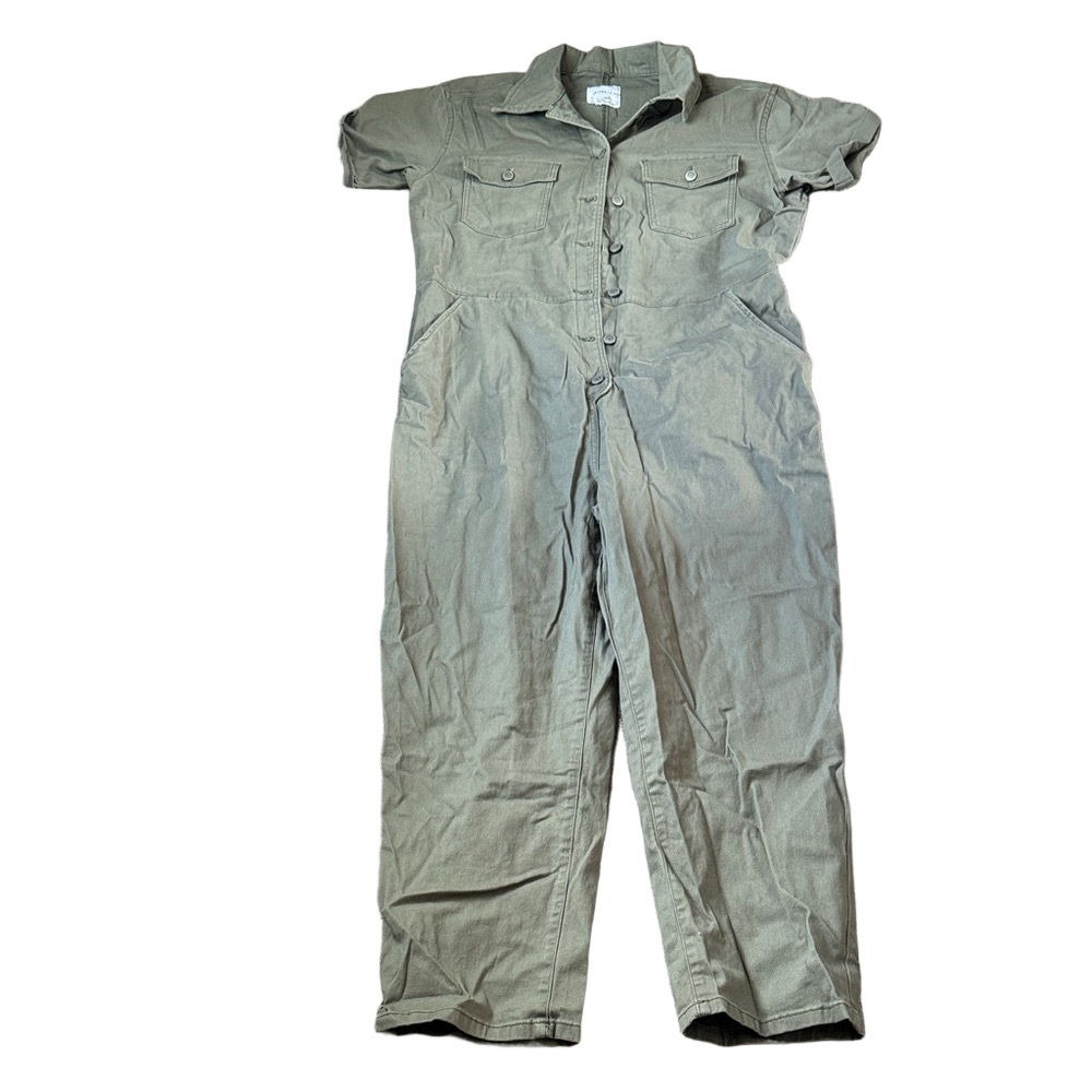 Celebrity Pink Olive Green Utility Button Front Jumpsuit SIZE XXL